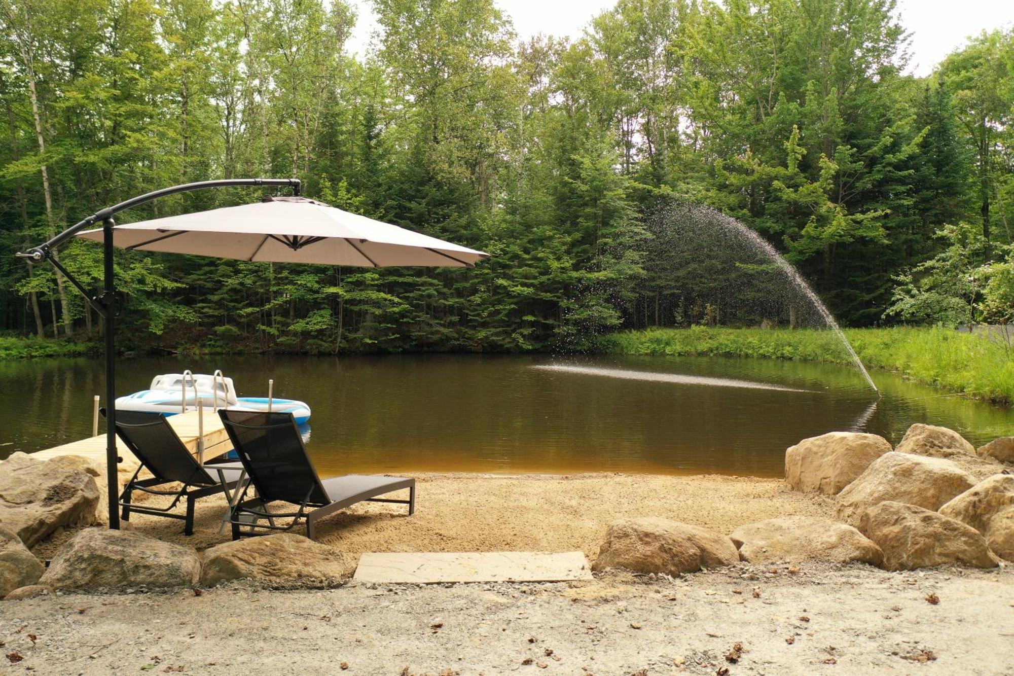 Kallm-Mont-Tremblant Chalet With Hot Tub, Pond & Beach On Private 7Acre Estate Lac Superieur Luaran gambar